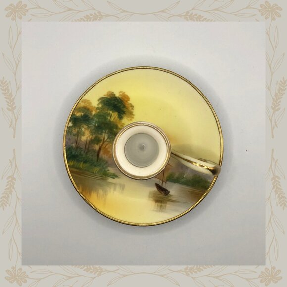 Vintage Hand Painted Nippon Porcelain Candle Holder - Picture 2 of 3